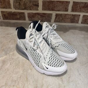 White/Black Nike 270s